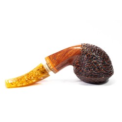 Pipe Santambrogio Rusticated Bent Rhodesian