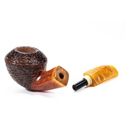 Pipe Santambrogio Rusticated Bent Rhodesian