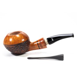 Pipe Santambrogio Rusticated Bent Rhodesian