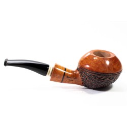Pipe Santambrogio Rusticated Bent Rhodesian