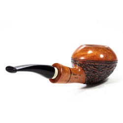 Pipe Santambrogio Rusticated Bent Rhodesian
