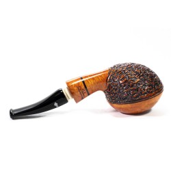 Pipe Santambrogio Rusticated Bent Rhodesian