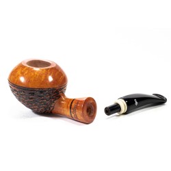Pipe Santambrogio Rusticated Bent Rhodesian