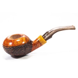 Pipe Santambrogio Rusticated Bent Rhodesian