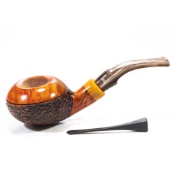 Pipe Santambrogio Rusticated Bent Rhodesian