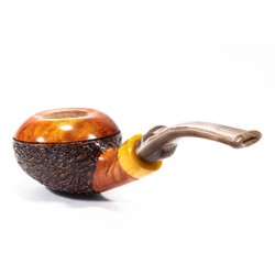 Pipe Santambrogio Rusticated Bent Rhodesian