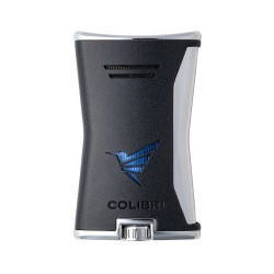 Accendino Jet Flame Colibri Slim Black Chrome