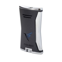 Accendino Jet Flame Colibri Slim Black Chrome