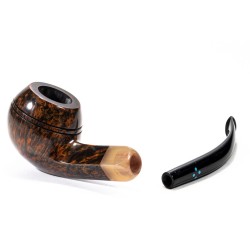 Pipe Sasieni 4 Dot Walnut Smooth Bent Rhodesian