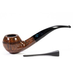 Pipa Sasieni 4 Dot Walnut Liscia Bent Rhodesian