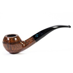 Pipa Sasieni 4 Dot Walnut Liscia Bent Rhodesian