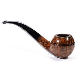Pipa Sasieni 4 Dot Walnut Liscia Bent Rhodesian