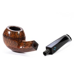 Pipa Sasieni 4 Dot Walnut Liscia Bent Rhodesian