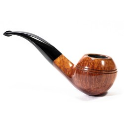 Pipe Sasieni 4 Dot Natural Smooth Bent Rhodesian