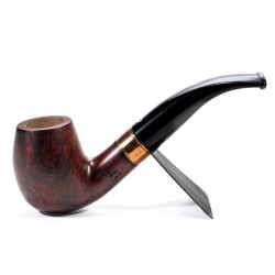 Pipa Talamona Brass Cognac Liscia Bent