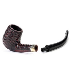 Briar Pipe Peterson Junior Rusticated Bent Billiard