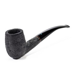 Pipa Sasieni 4 Dot Ruff Root Sabbiata Bent Billiard