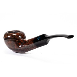 Pipa Sasieni 4 Dot Walnut Liscia Bent Rhodesian