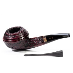 Briar Pipe Radice Rind Rusticated Bent Rhodesian