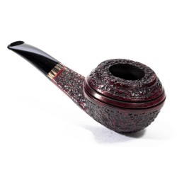 Briar Pipe Radice Rind Rusticated Bent Rhodesian