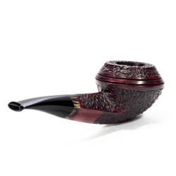 Briar Pipe Radice Rind Rusticated Bent Rhodesian