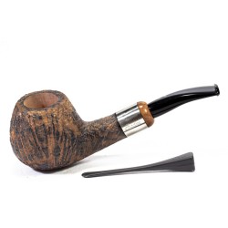 Briar Pipe Radice Rind Sandblasted Bent Apple