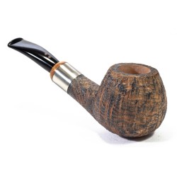 Briar Pipe Radice Rind Sandblasted Bent Apple