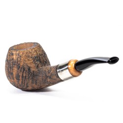 Briar Pipe Radice Rind Sandblasted Bent Apple