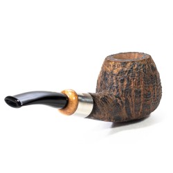 Pipa in Radica Radice Rind Sabbiata Bent Apple