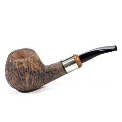 Briar Pipe Radice Rind Sandblasted Bent Apple