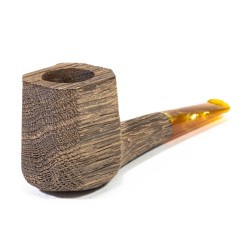 Bog Oak Pipe Radice Sandblasted Square Panel