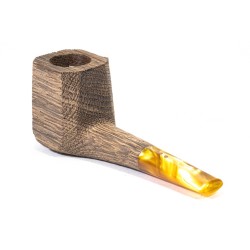Bog Oak Pipe Radice Sandblasted Square Panel