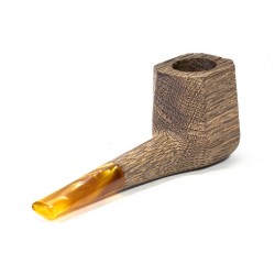 Bog Oak Pipe Radice Sandblasted Square Panel