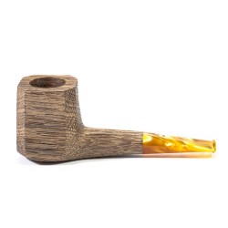 Bog Oak Pipe Radice Sandblasted Square Panel