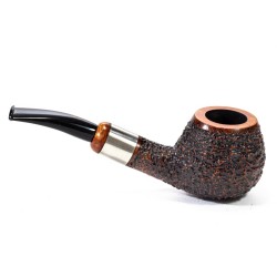 Briar Pipe Radice Rind Rusticated Bent Apple