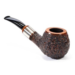 Briar Pipe Radice Rind Rusticated Bent Apple