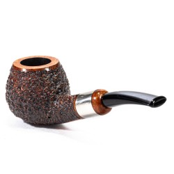 Briar Pipe Radice Rind Rusticated Bent Apple