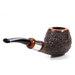 Briar Pipe Radice Rind Rusticated Bent Apple