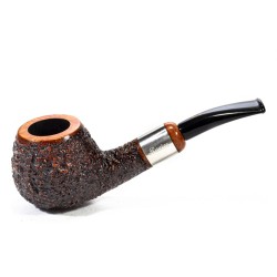 Pipa in Radica Radice Rind Rusticata Bent Apple