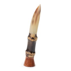 Pipe Tamper in Briar Bamboo And Horn