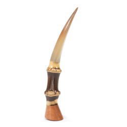 Pipe Tamper in Briar Bamboo And Horn