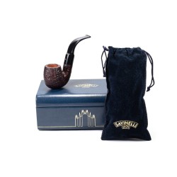Pipa Savinelli Punto Oro Gold Sabbiata Bent Billiard