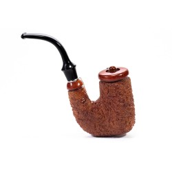 Pipe Brebbia Oom Paul Rusticated Natural Hungarian