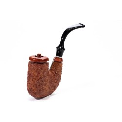 Pipe Brebbia Oom Paul Rusticated Natural Hungarian