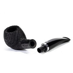 Bog Oak Pipe Talamona Bent Apple