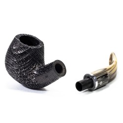 Bog Oak Pipe Talamona Bent Apple