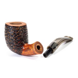 Pipa Santambrogio Rusticata Bent Billiard