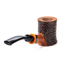 Pipa in Radica Santambrogio Rusticata Cherrywood