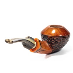 Pipe Santambrogio Rusticated Bent Rhodesian
