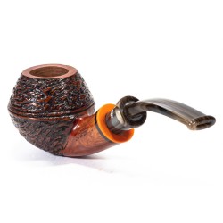 Pipe Santambrogio Rusticated Bent Rhodesian